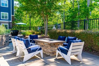 Fire pit with cozy seating